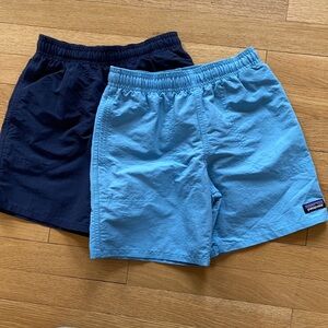 2 Patagonia Light Blue & Dark Blue Shorts - Size S